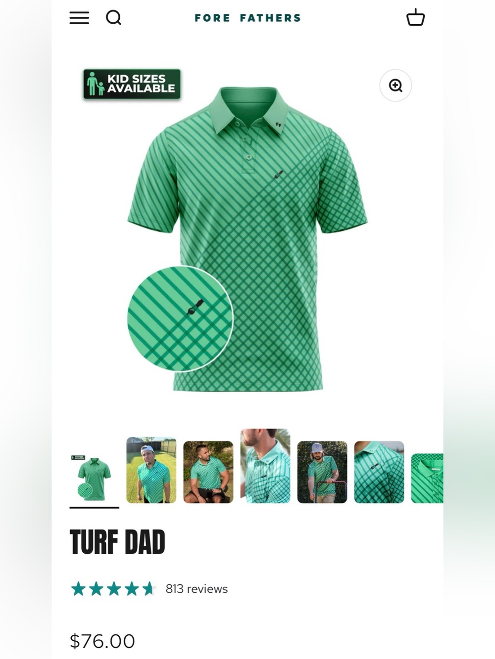 Fore Fathers “Turf Dad” Golf Polo